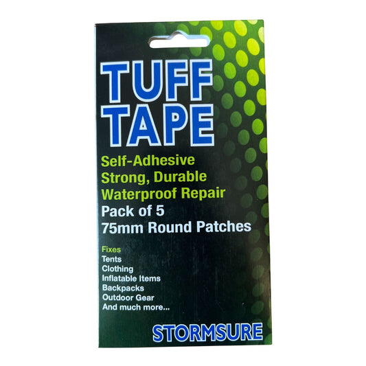 Stormsure TUFF TAPE Instant Waterproof Adhesive Repair Patches 75mm Circular - 5 pack