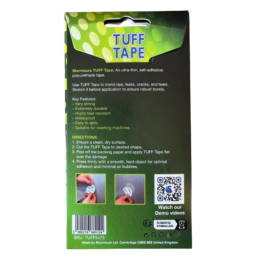 Stormsure TUFF TAPE Instant Waterproof Adhesive Repair Patches 75mm Circular - 5 pack
