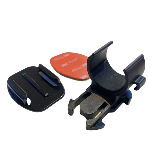 Bike helmet light mount for round lights. GoPro style