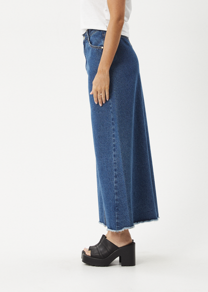 Afends Chichi- Denim Midi Skirt ladies skirt AFENDS