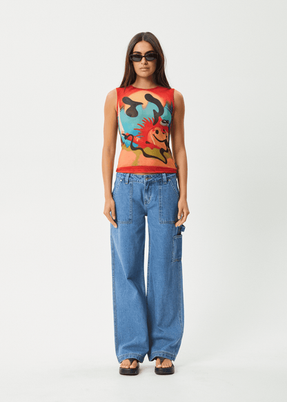 AFENDS Apocalypso Sheer Tank ladies top AFENDS