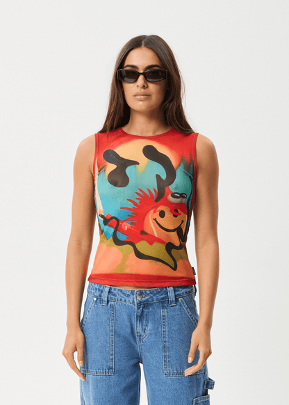 AFENDS Apocalypso Sheer Tank ladies top AFENDS