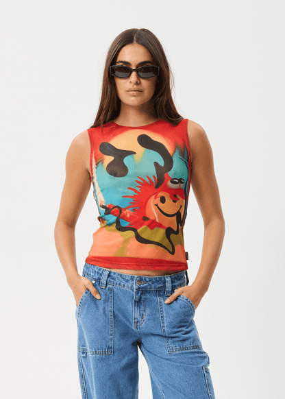 AFENDS Apocalypso Sheer Tank ladies top AFENDS
