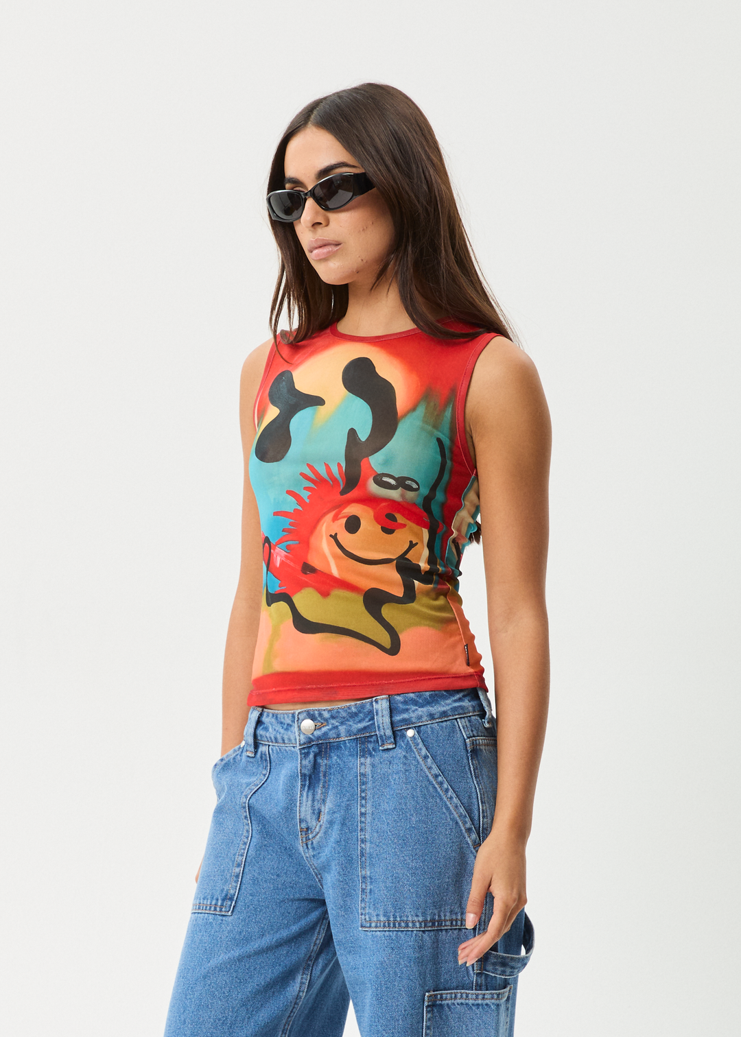 AFENDS Apocalypso Sheer Tank ladies top AFENDS