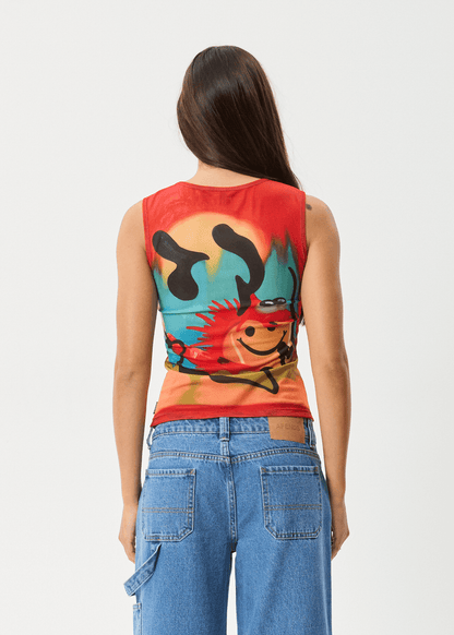 AFENDS Apocalypso Sheer Tank ladies top AFENDS