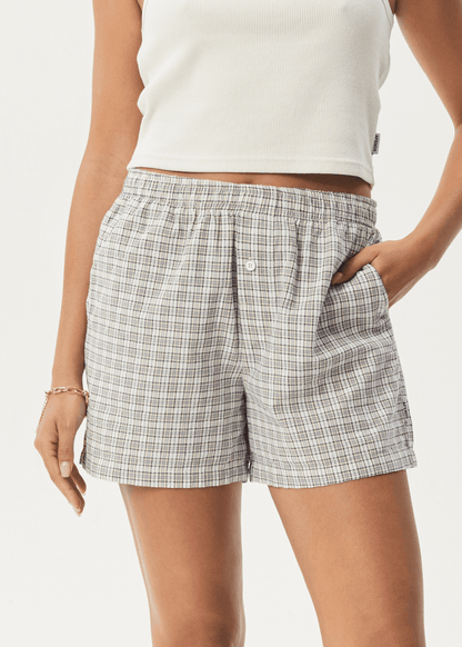 AFENDS Drew Seersucker Boxer Short ladies shorts AFENDS