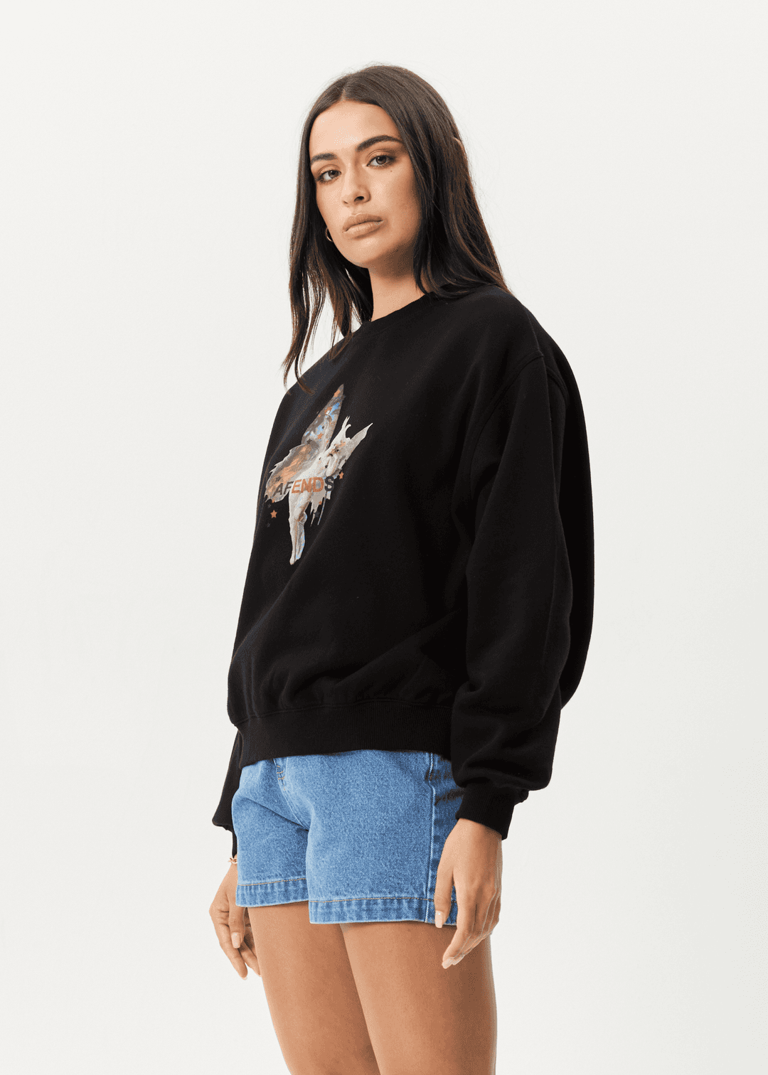 AFENDS Pixie Recyled Crew Neck Jumper ladies sweater AFENDS