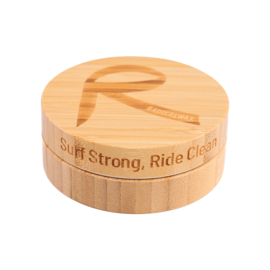Rad Wax Bamboo Keepsafe Wax Tin | Surf Wax Storage Case Surf Wax Rad Wax