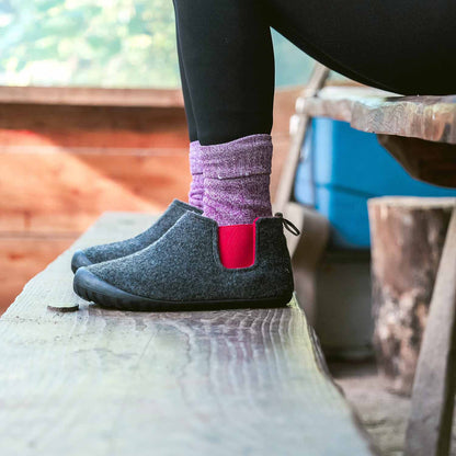 Brumby - Women's - Charcoal & Red Brumby Slippers Gumbies