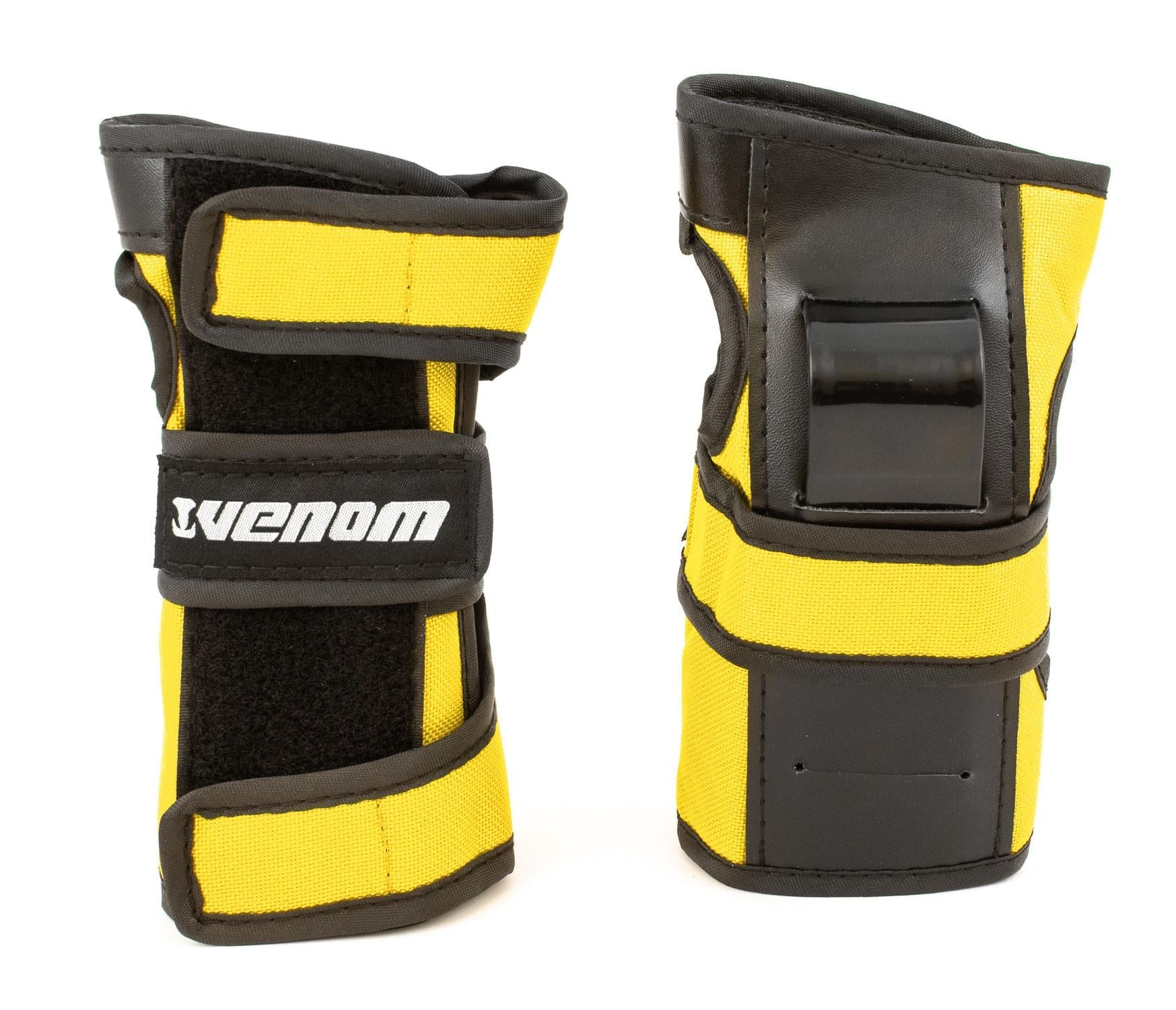 Venom Triple Knee/Elbow/Wrist Pad Set - Yellow Black Pads Venom Skateboards