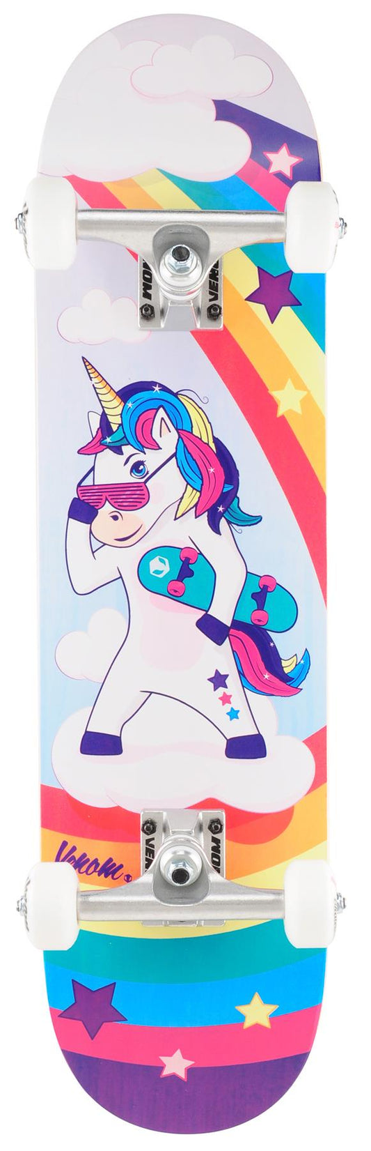 Venom Junior Complete Skateboard - Unicorn - 7.25" Complete Venom Skateboards
