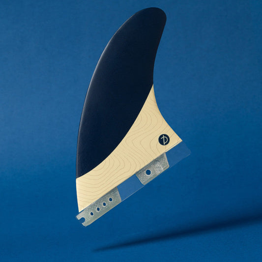 Deflow Adrien Toyon thruster fins shortboard fins Deflow Surf Navy twin tab M