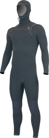 Alder Evo Fire Hooded Mens 6/4mm Black Wetsuit - Bob Gnarly Surf