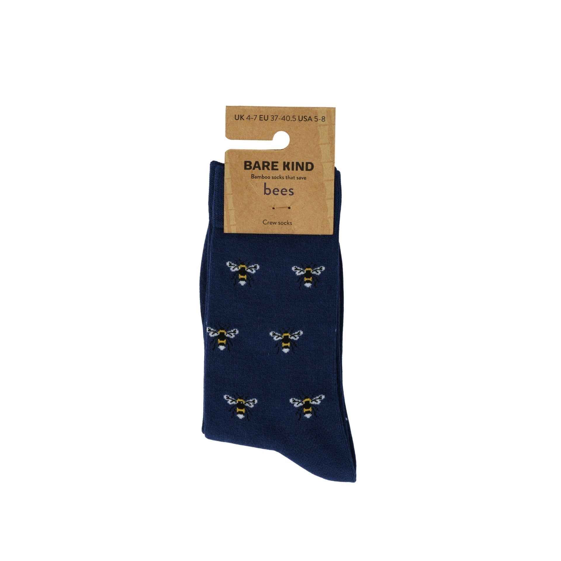 Save the Bee Small Motif Bamboo Socks Socks Bare Kind