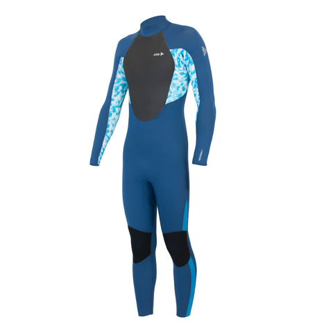 Alder Kids Stealth Junior 5/4/3mm Back Zip Blue Wetsuit