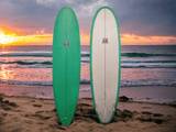 Bob Gnarly Surf 7'6 PU Mini Mal Surfboard Green - Bob Gnarly Surf