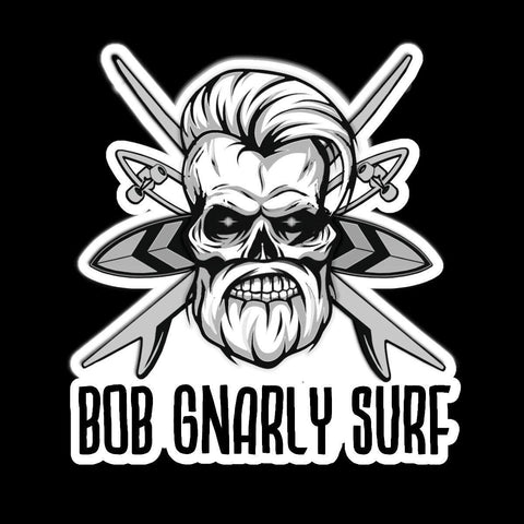 Bob Gnarly Surf Board Sticker - Bob Gnarly Surf
