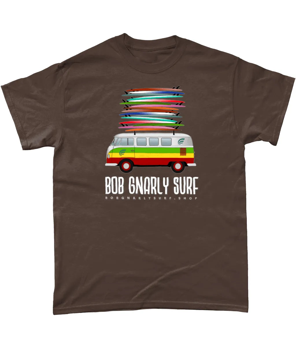 Bob Gnarly Surf Well Stacked T-Shirt T-Shirt Bob Gnarly Surf Dark Chocolate Small