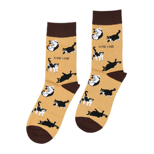 Save the Brown Cat Bamboo Socks Socks Bare Kind
