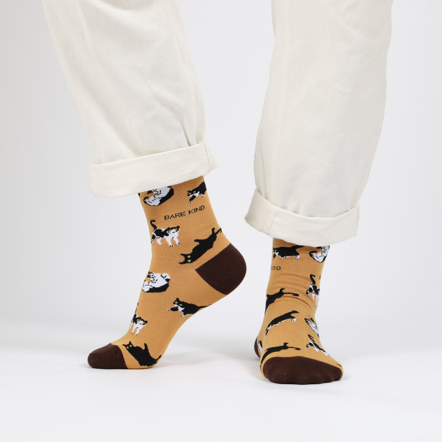 Save the Brown Cat Bamboo Socks Socks Bare Kind