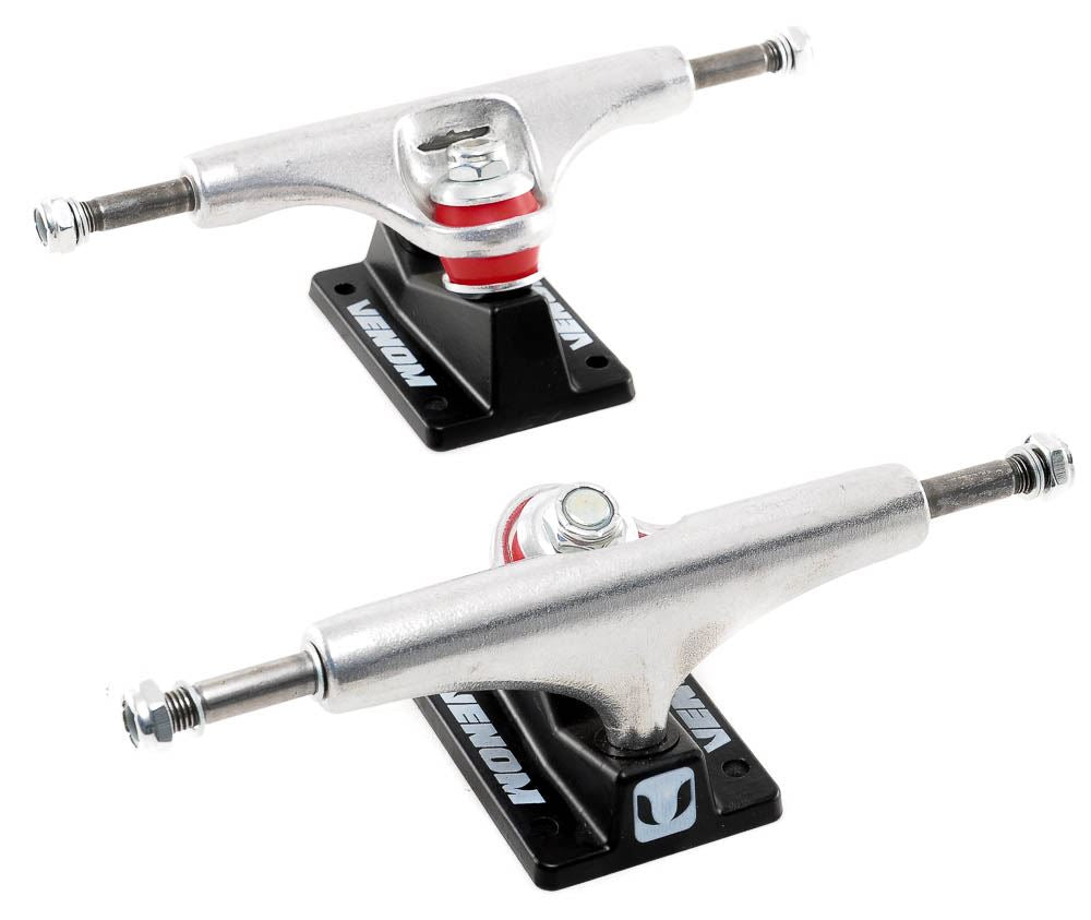 Venom Core Raw Skateboard Trucks - 5.0" / 5.25" / 5.5" trucks Venom Skateboards 5.0" Black/Raw