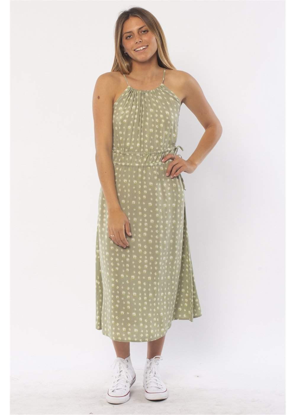 Sisstrevolution Cape Code Wvn Midi Dress ladies dress Sisstrevolution Palm S