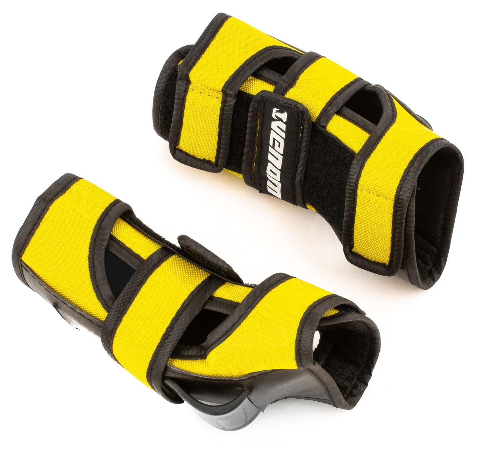 Venom Triple Knee/Elbow/Wrist Pad Set - Yellow Black Pads Venom Skateboards