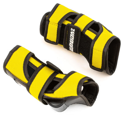 Venom Triple Knee/Elbow/Wrist Pad Set - Yellow Black Pads Venom Skateboards