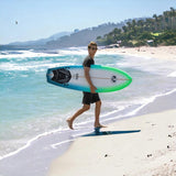 California Board Company CBC Sushi Fish FOam Surfboard 5ft 8 Green/Blue - Bob Gnarly Surf