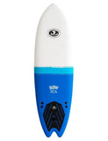 California Board Company CBC Sushi Fish foam Surfboard 6ft 2 Blue - Bob Gnarly Surf