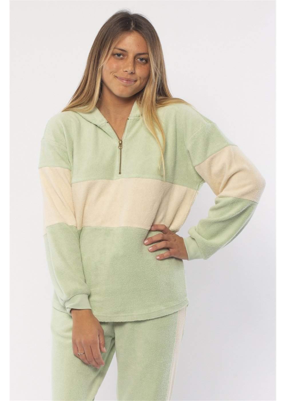 Sisstrevolution Roller Stripe L/S Fleece ladies hood Sisstrevolution