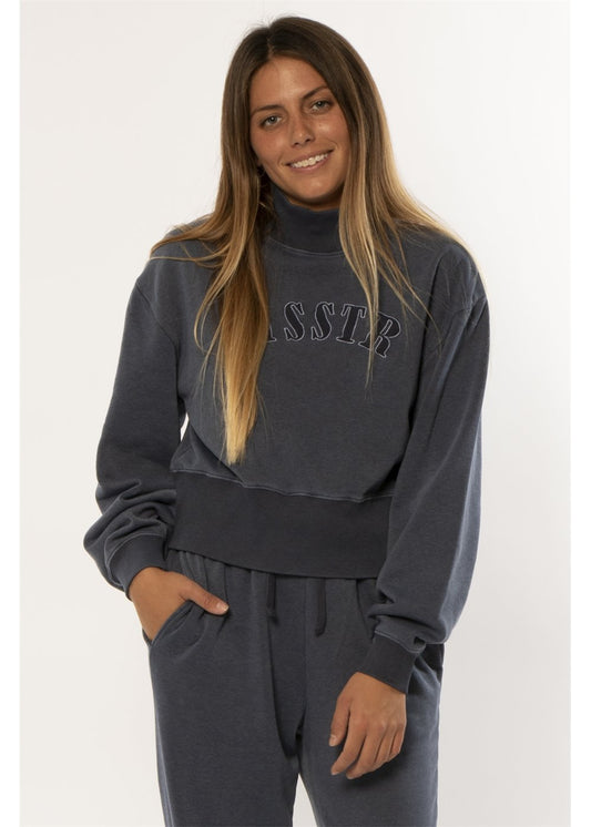 Sisstrevolution Reckless Ls Fleece Top ladies crew Sisstrevolution