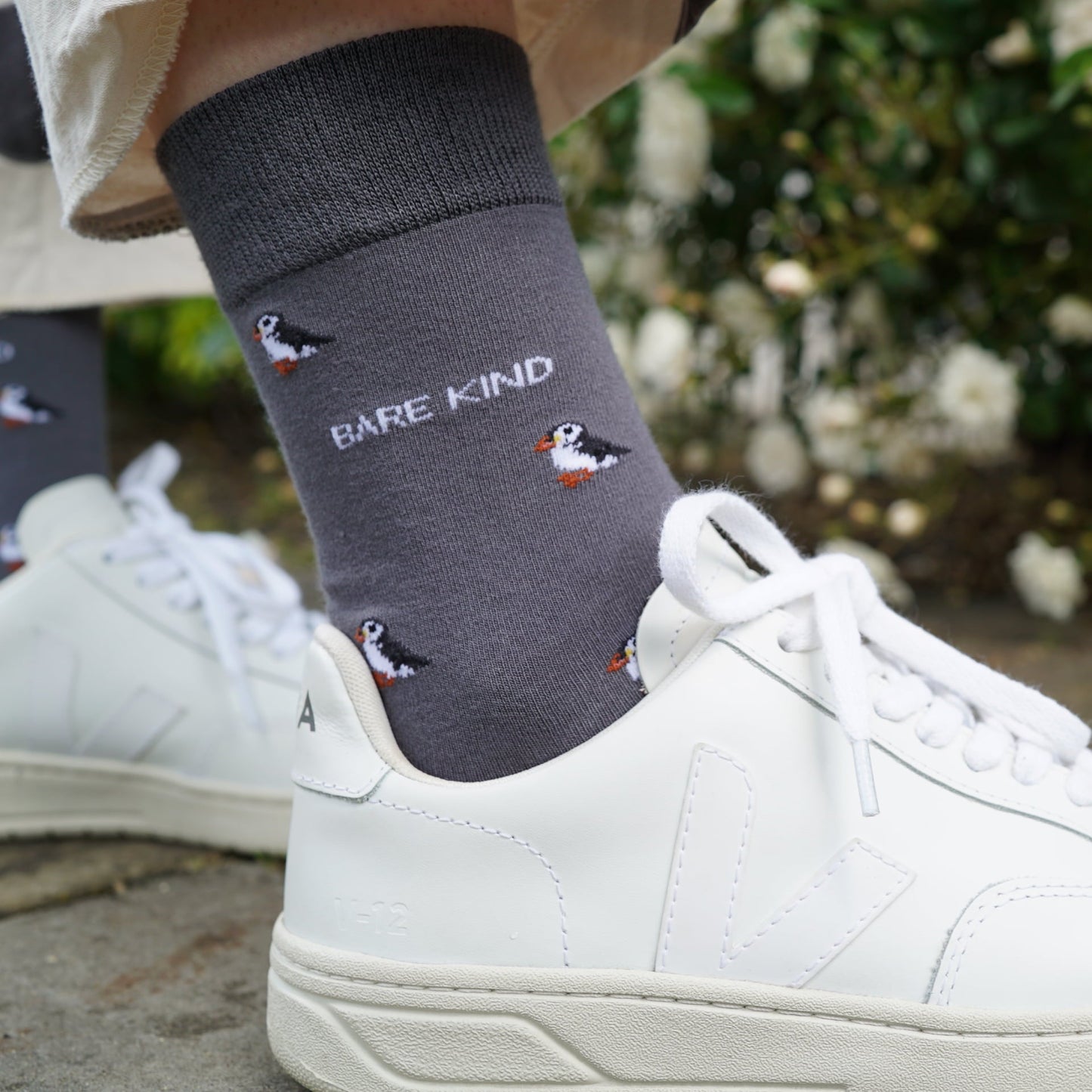Save the Puffin Small Motif Bamboo Socks Socks Bare Kind