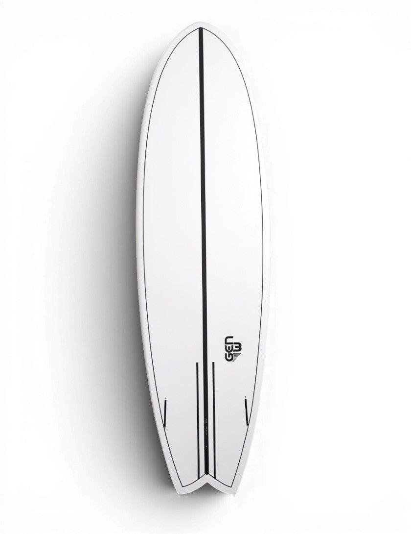Cortez Prism Cubin Surfboard White 6'9" Fish Cortez