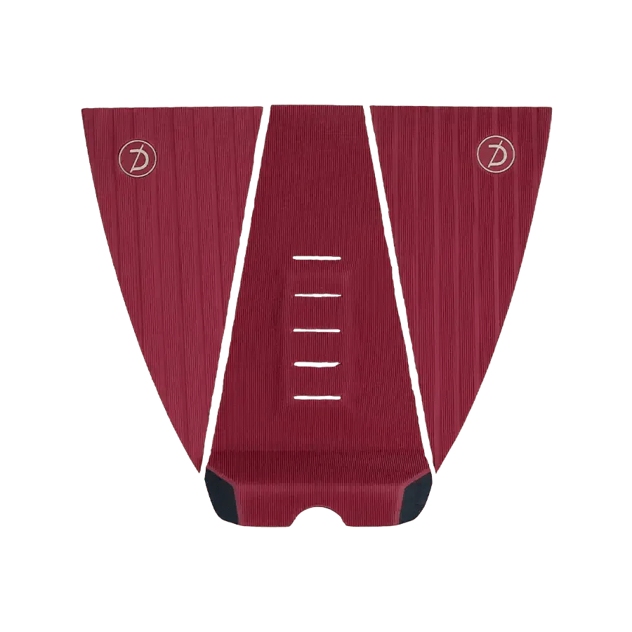 Deflow 3 Piece Surf Traction deck grip Deflow Surf Burgundy 3 piece