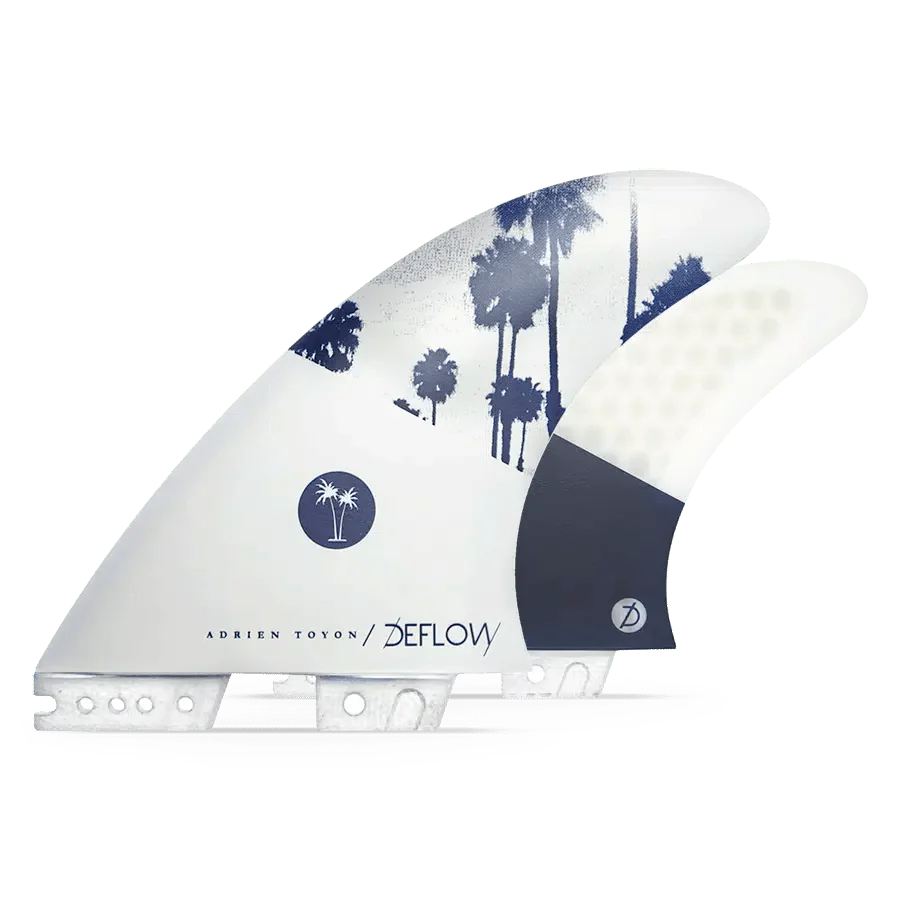 Deflow Adrien Toyon Signature Thruster Fin Set shortboard fins Deflow Surf