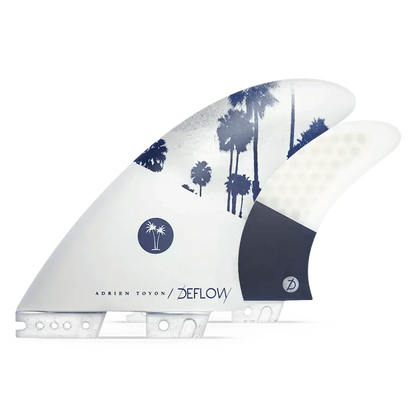 Deflow Adrien Toyon Signature Thruster Fin Set shortboard fins Deflow Surf