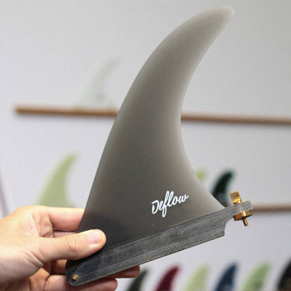 Deflow Cream Longboard Surfboard Fin longboard fin Deflow Surf grey 7.5" single