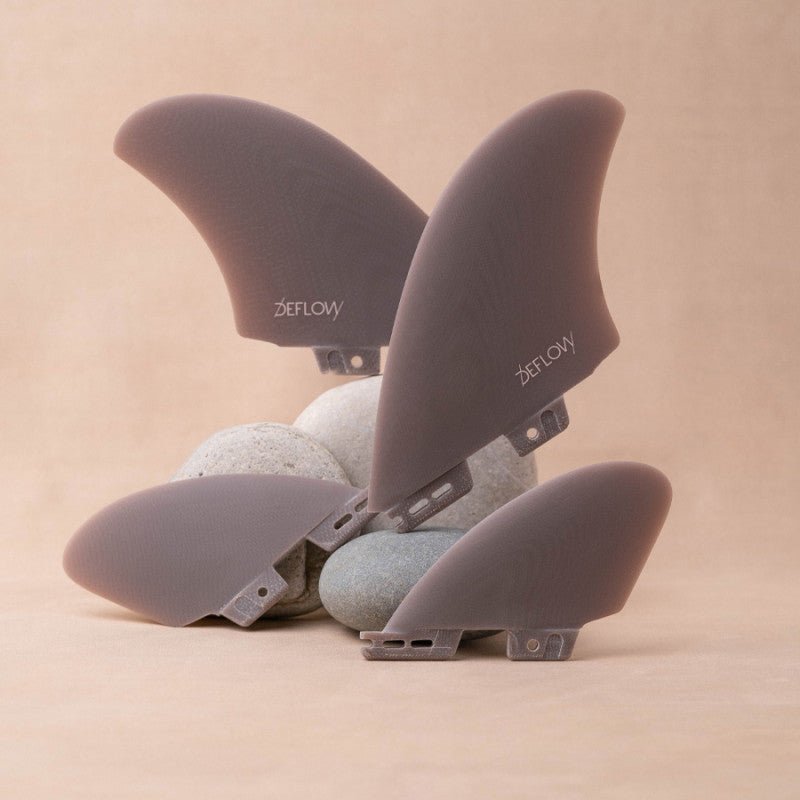 Deflow Fish Quad shortboard fins Deflow Surf Burgundy twin tab L