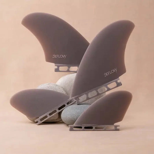 Deflow Fish Quad shortboard fins Deflow Surf Burgundy single tab L