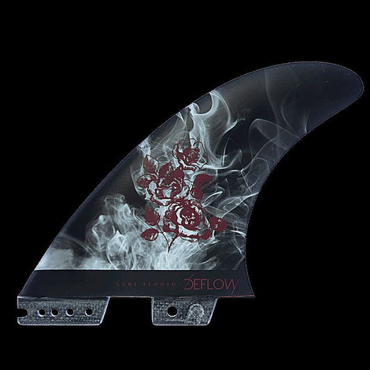 Deflow LEGI ALONSO - thruster fins shortboard fins Deflow Surf L Black twin tab