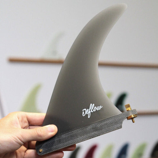 Deflow Mini Cream longboard fin longboard fin Deflow Surf Grey 7"