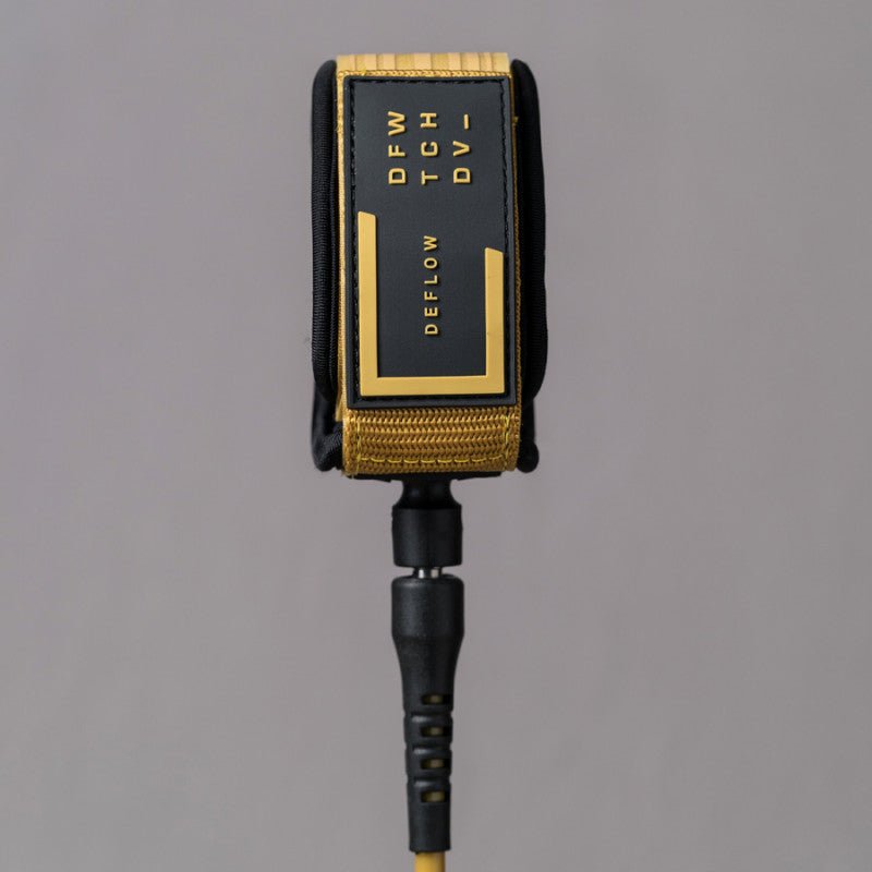 Deflow Premium leash leash Deflow Surf mustard 6ft 6mm