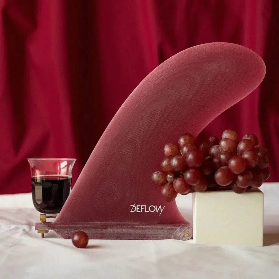 Deflow rouge 9.5" longboard fin longboard fin Deflow Surf Burgundy 9.5"