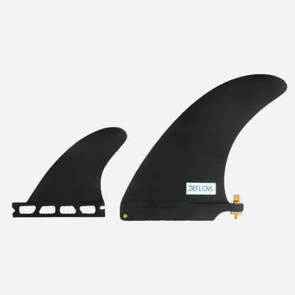 Deflow Single Fin + Side Bites longboard fin Deflow Surf Black single tab