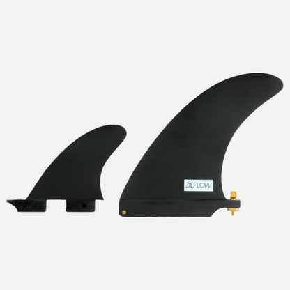 Deflow Single Fin + Side Bites longboard fin Deflow Surf Black double tab