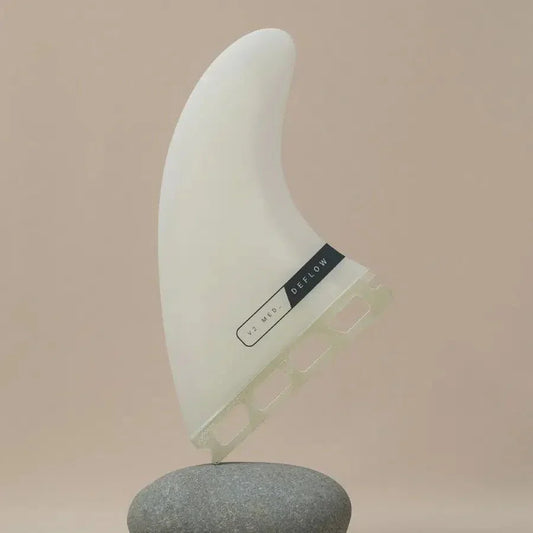Deflow V.2 Thruster fins shortboard fins Deflow Surf white single tab S