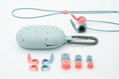 SurfEars 4.0 Earplugs Surfers Ear Protection Kit Coral Sky Colour