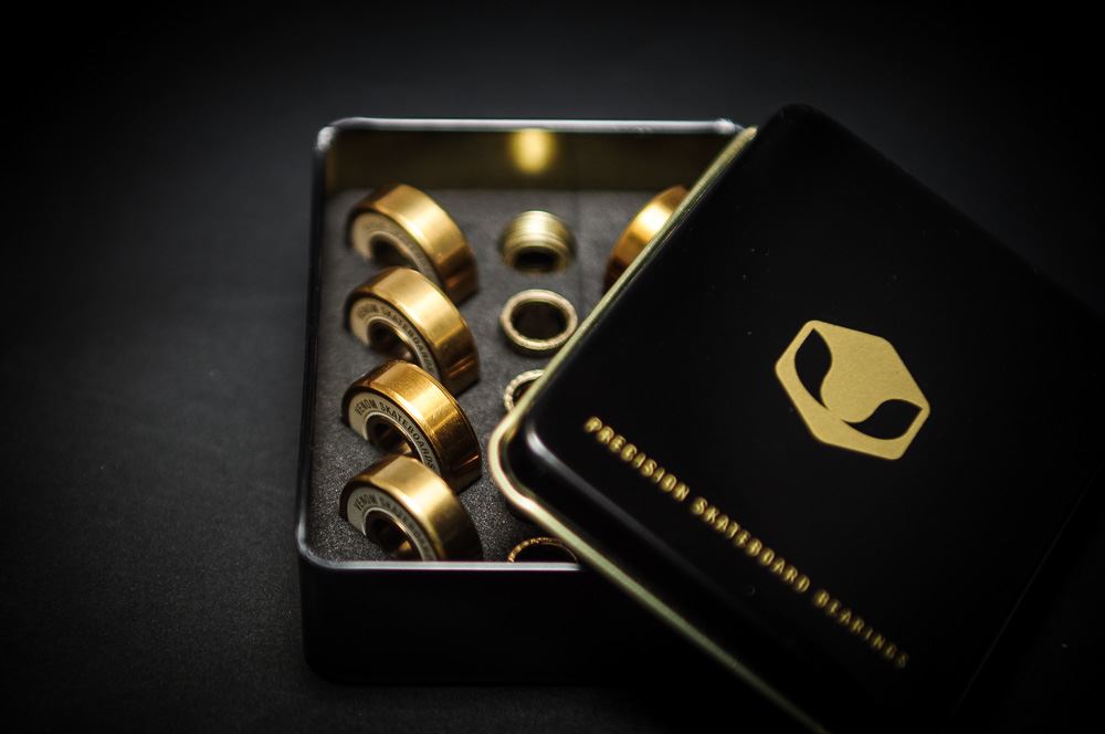 Venom Precision Gold Skateboard Bearings - Skate Rated Bearings Venom Skateboards