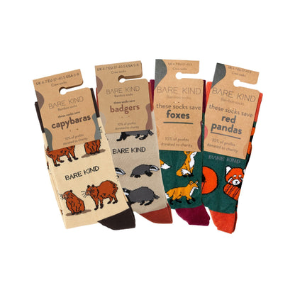 Earthy 4 Pack Bamboo Sock Set Socks Bare Kind